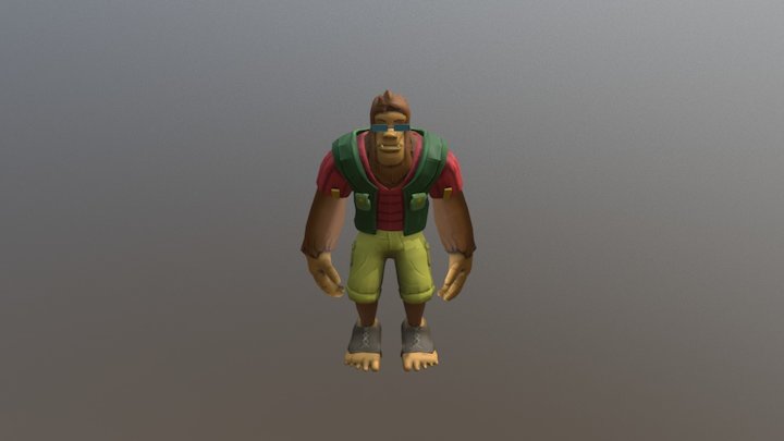 Bigfoot Animation Crouch 3D Model