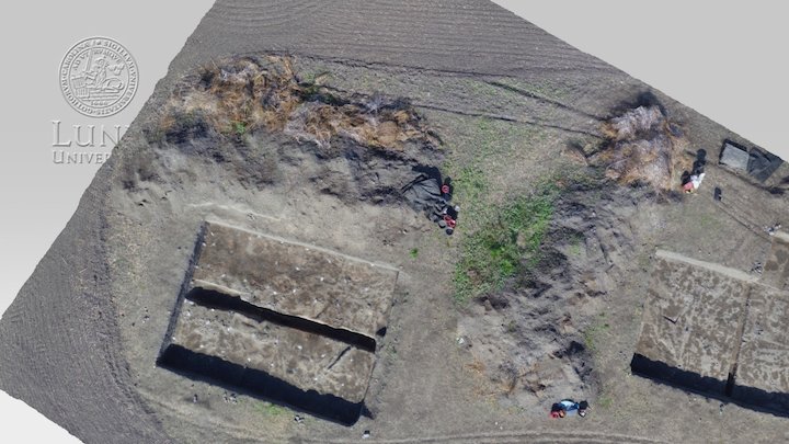 Uppåkra: aerial overview of the excavation 3D Model