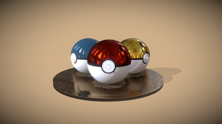 Pokeballs 3D Model