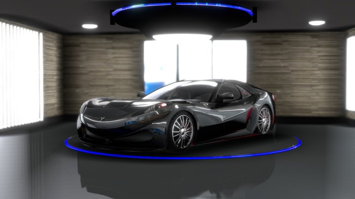 My Car in a Showroom 3D Model