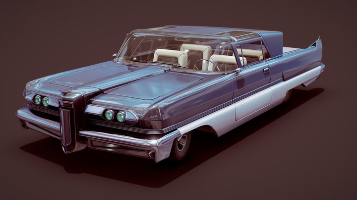 1956 Packard Predictor Concept Car 3D Model