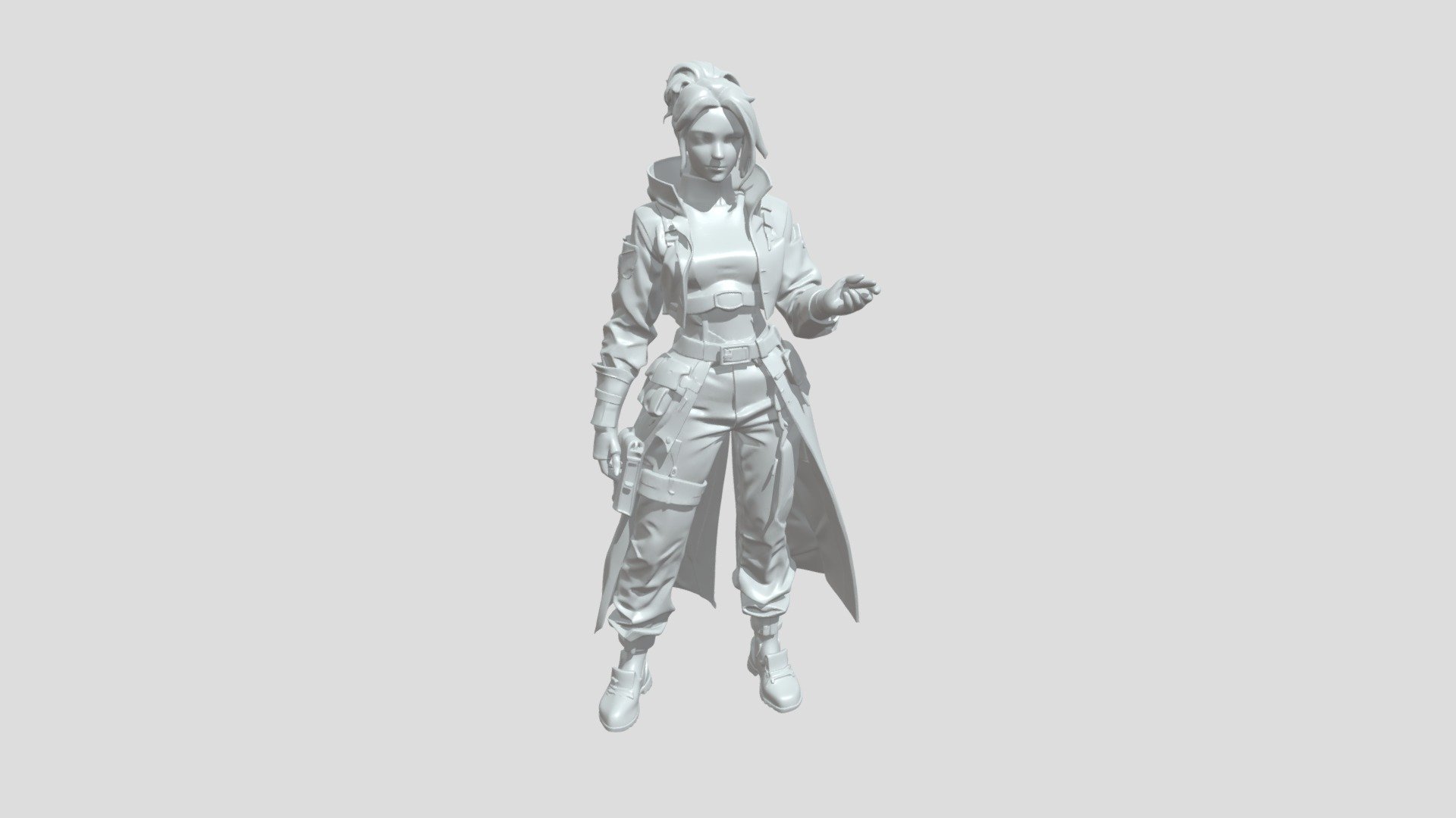 Stylized female game character - 3D model by HairyLamprey1282 [fec141d ...