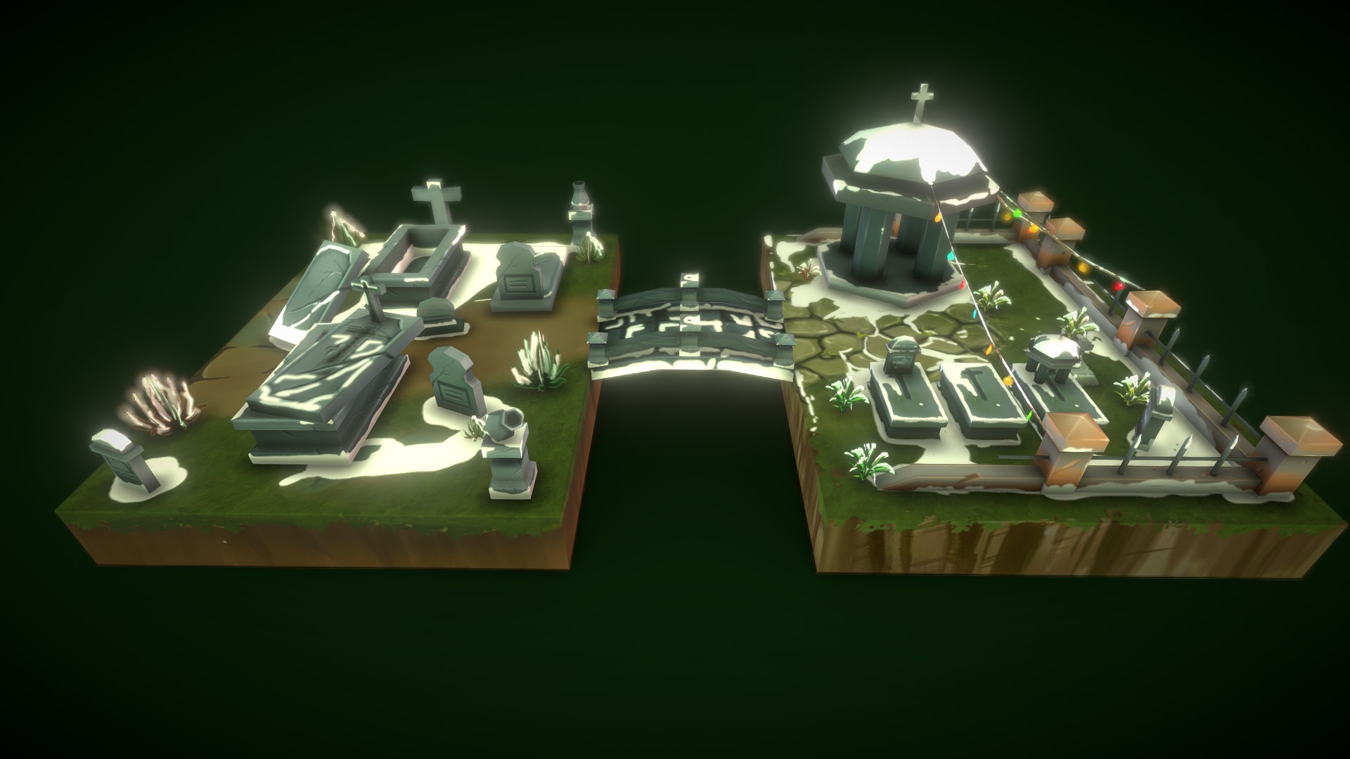 3D model Grave Place - This is a 3D model of the Grave Place. The 3D model is about a game board with pieces.