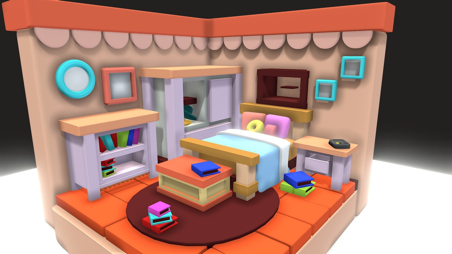Isometric Bedroom - Download Free 3D model by Tetra (@Tetraart ...