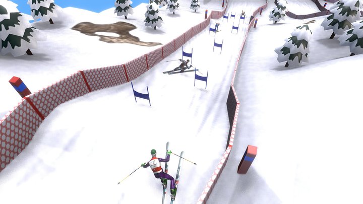 Cross-country Skier 3D Model