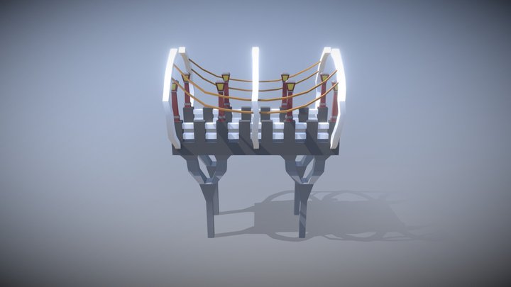 Fantasy Big Bridge 3D Model