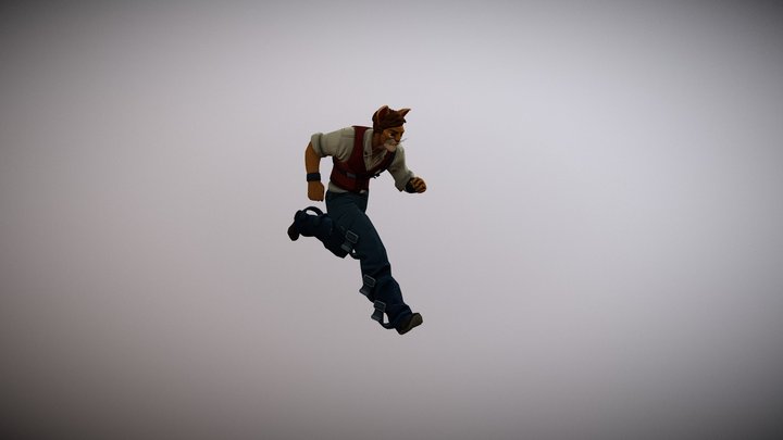 Cat Run 3D Model