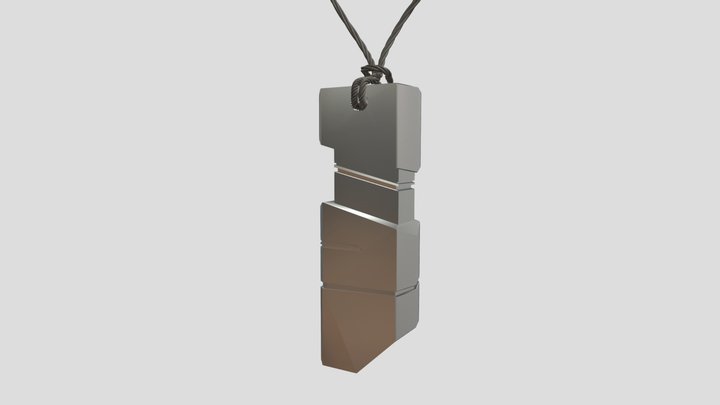 Titanium Necklace USB - 7Ba 3D Model