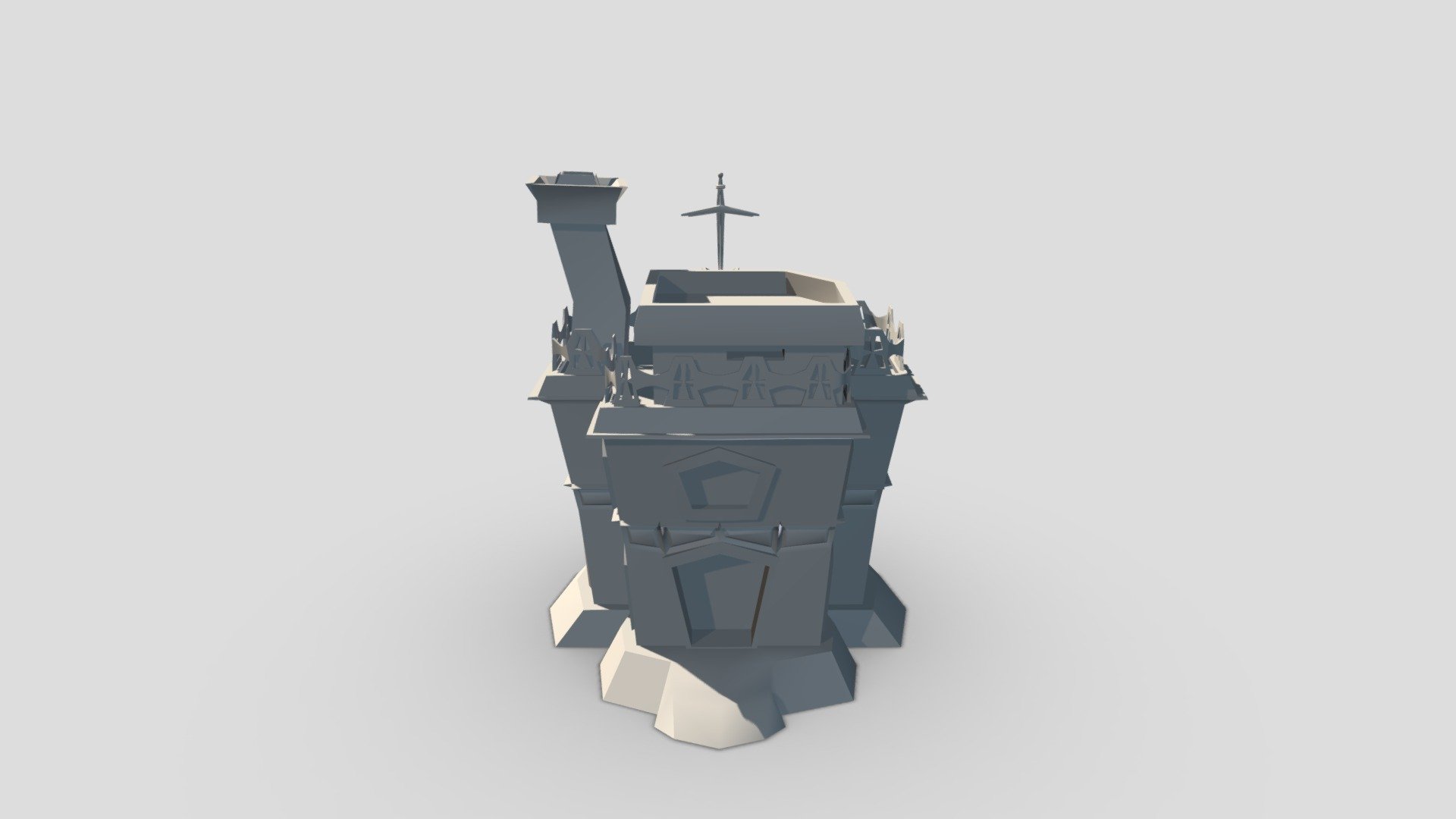 Low Poly House — Sketchfab embed 3D viewer