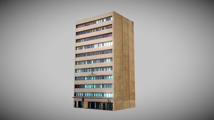 Low-Poly detailed building 3D Model