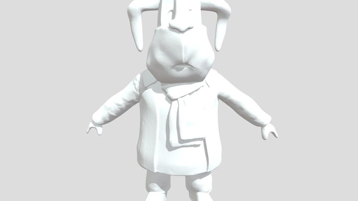 Dog in a Suit 3D Model