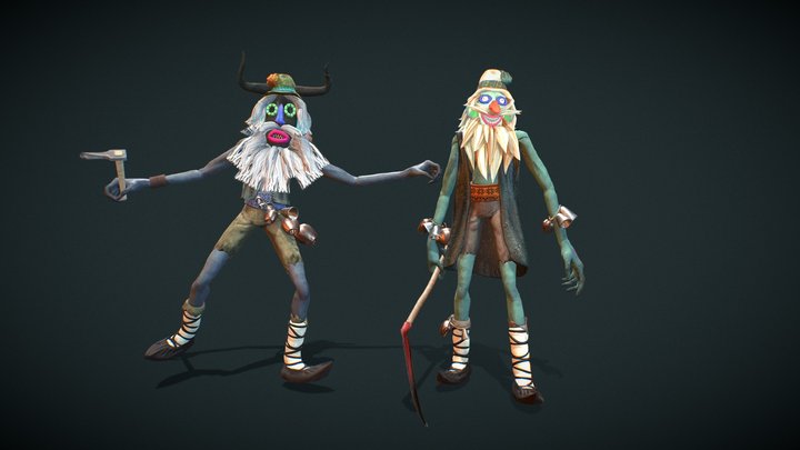 Folk Giants 1 & 2 3D Model