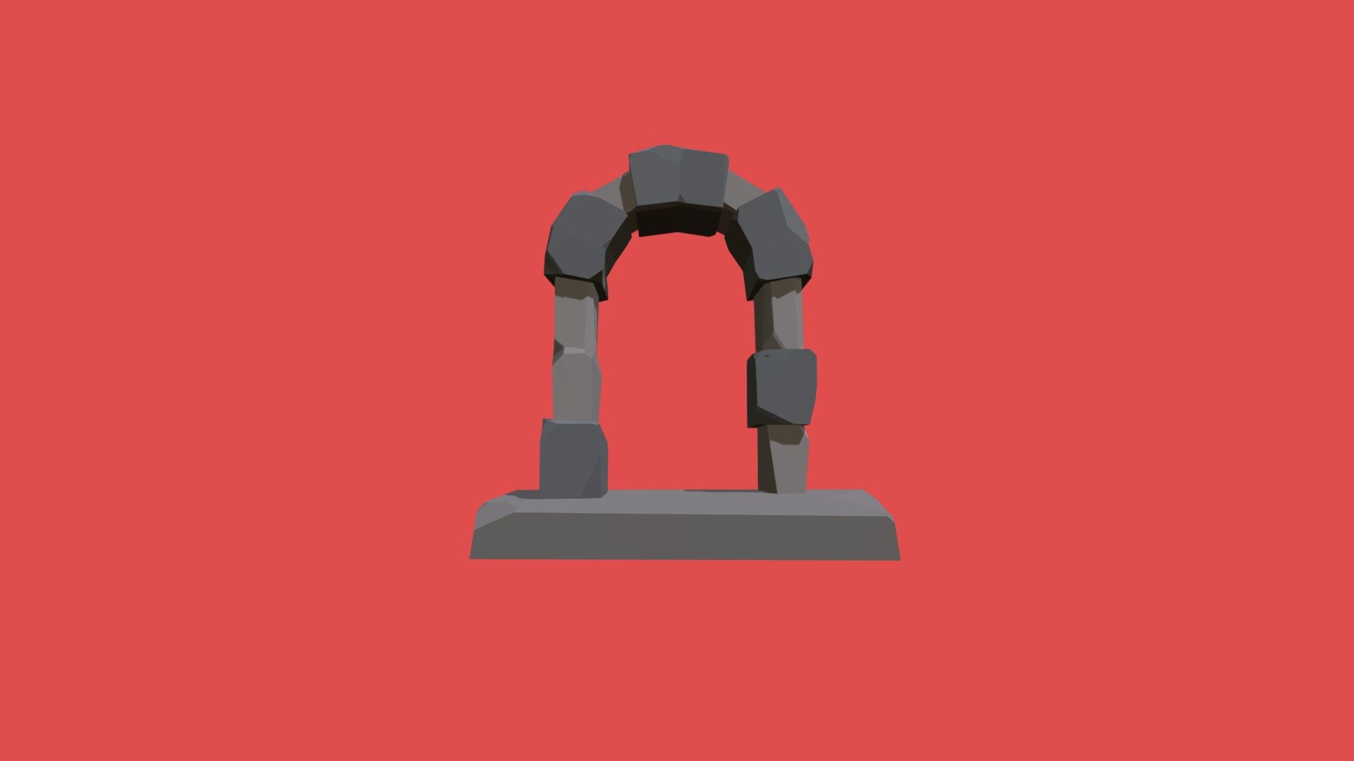 Low Poly fantasy Portal Frame/Gate out of stone