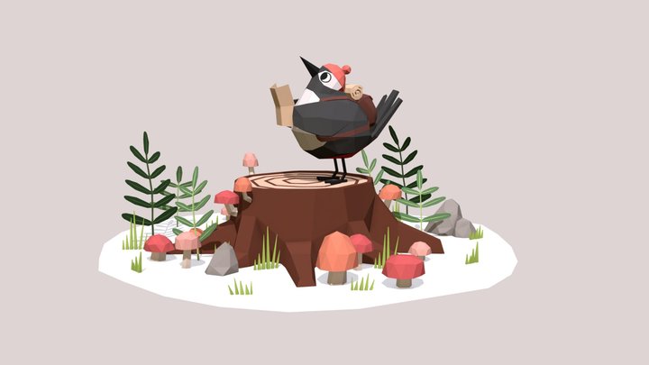 Wood Pecker 3D Model