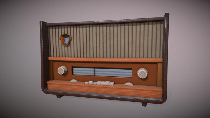 Stylised Old Radio 3D Model