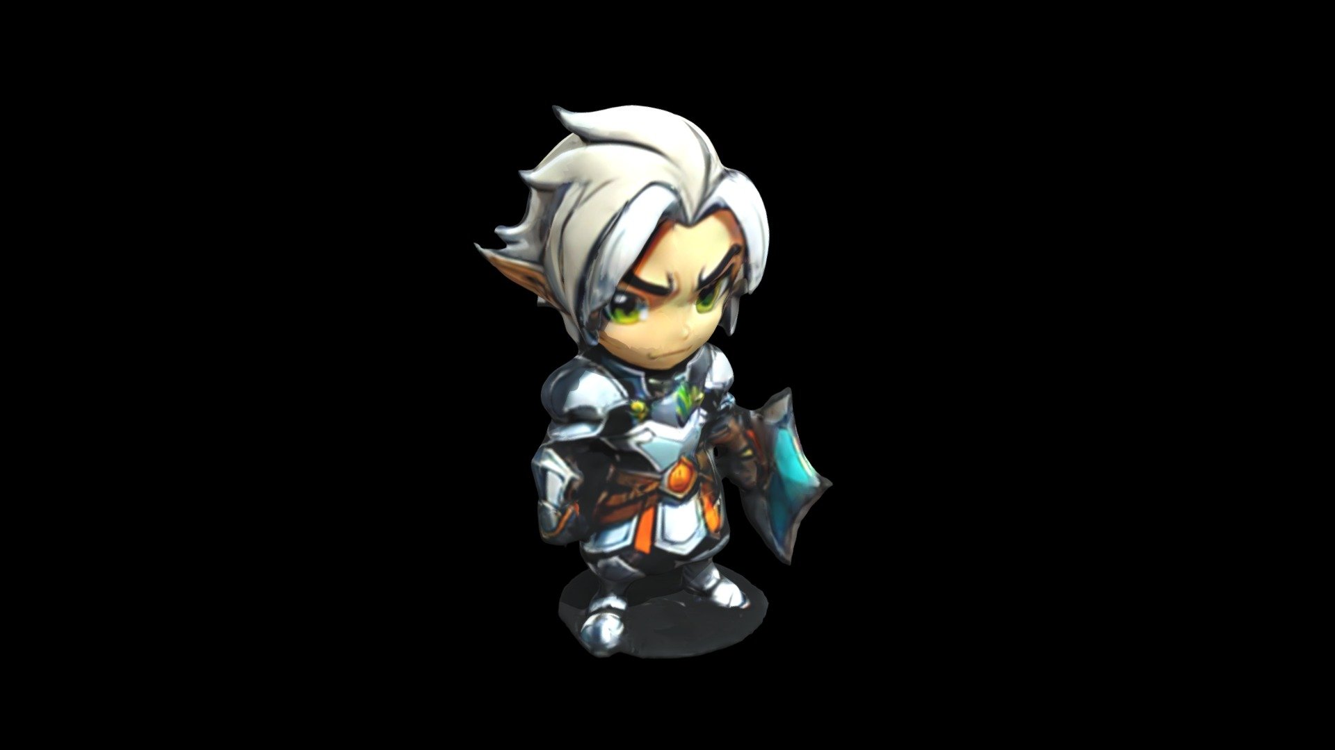 A stoic elf warrior stands in full battle gear. - Download Free 3D ...