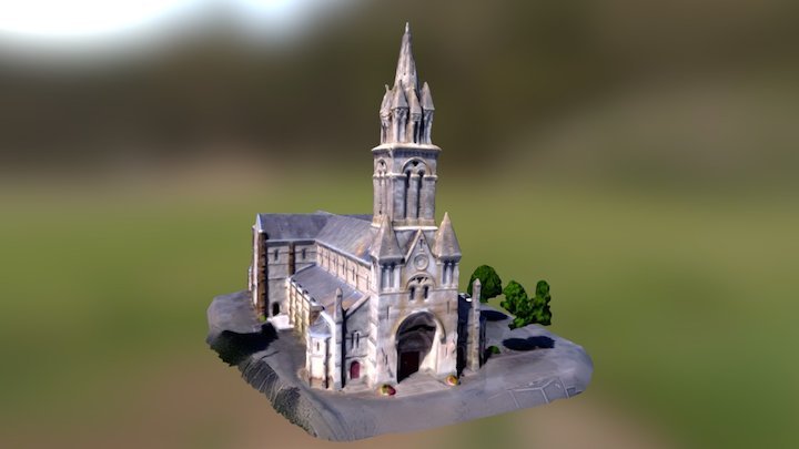 Eglise Saint-Martin de Gorron, Mayenne, France 3D Model