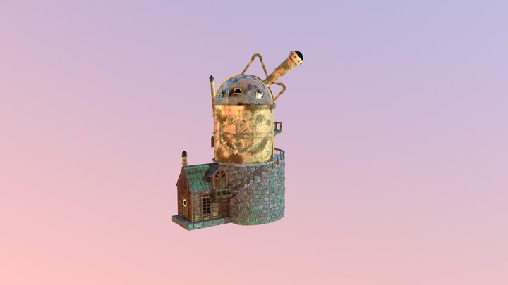 Steampunk observatory 3D Model