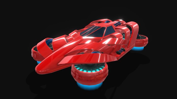hover/flying racecar 3D Model