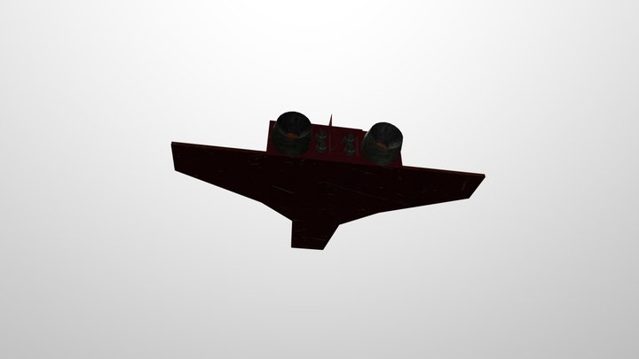 Spaceship Textured 3D Model