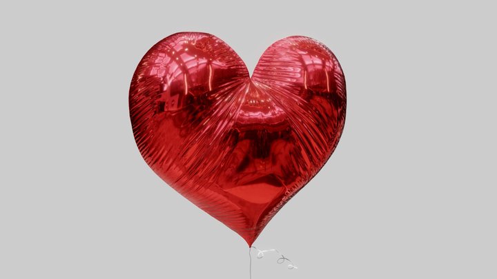 Heart Shaped Balloon 3D Model