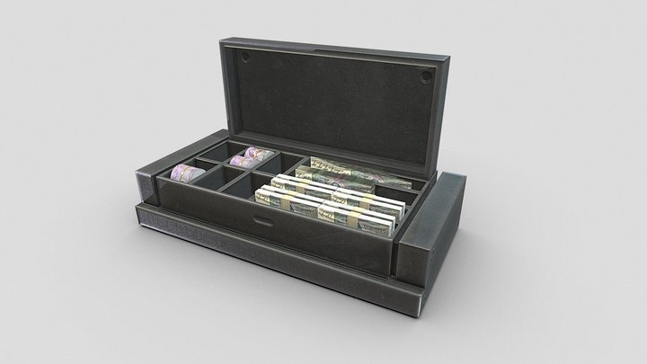 Cash register drawer 3D Model