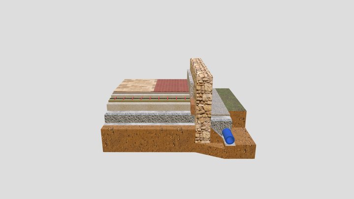 Renovation Chauffage Au Sol MISAPOR + Isolation 3D Model