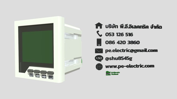 Three Phase Liquid Crystal Voltage Meter 3D Model