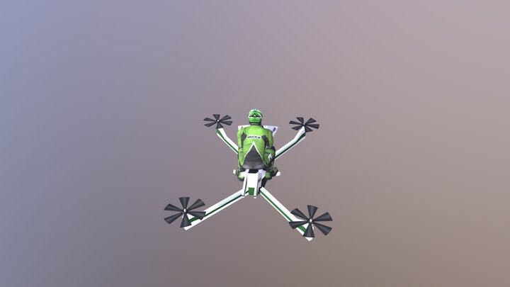 Dubai Police- Flying Motorbike Drone 3D Model