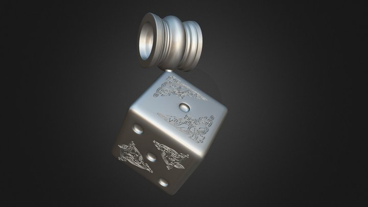 Bracelet Snake Eyes Dice - Vikings 3D Model