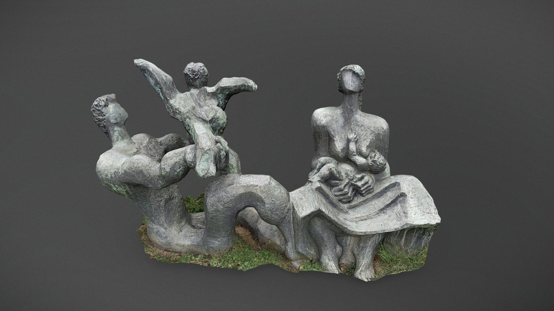 Socha Rodina - Download Free 3D model by matousekfoto [fed3c70] - Sketchfab