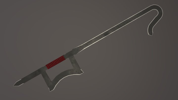 Chinese Hook Sword 3D Model