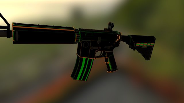 M4A4: Coal Pit / Угольный Карьер 3D Model
