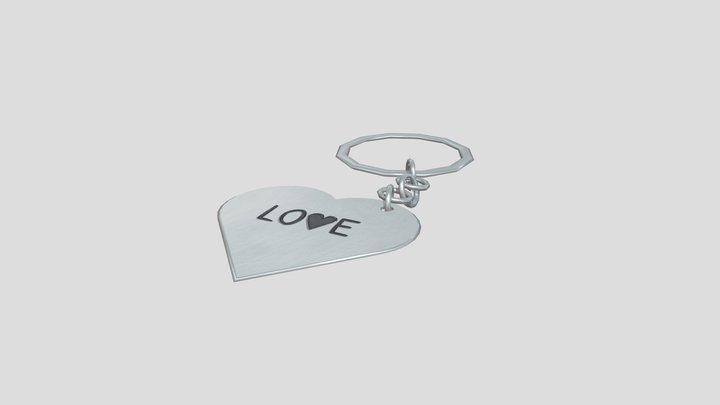 Heart Keychain 3D Model