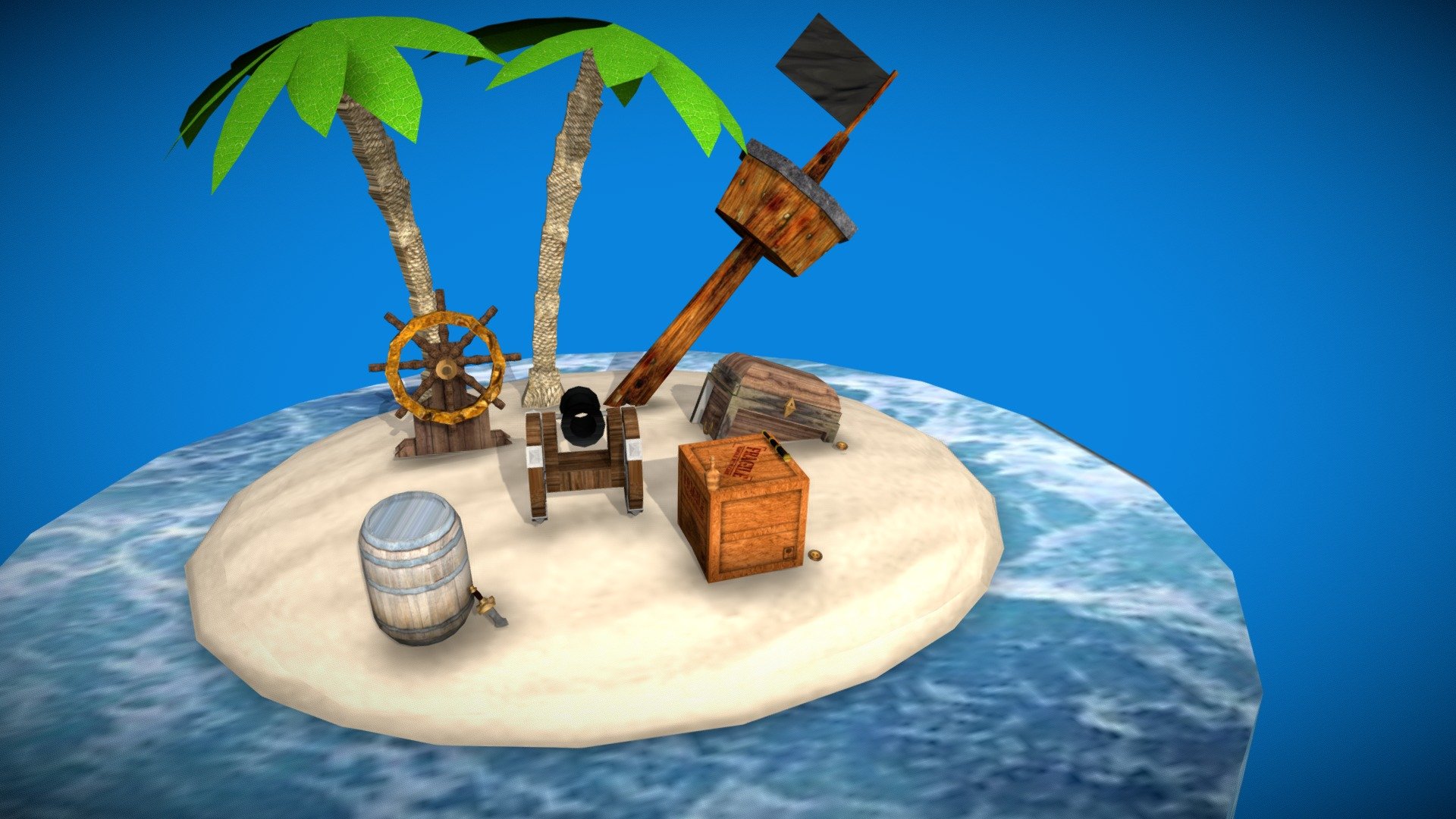 Pirate Island - 3D model by TheGreatDreamer [fed563e] - Sketchfab