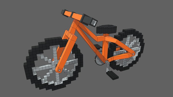 Minecraft Bike 3D Model