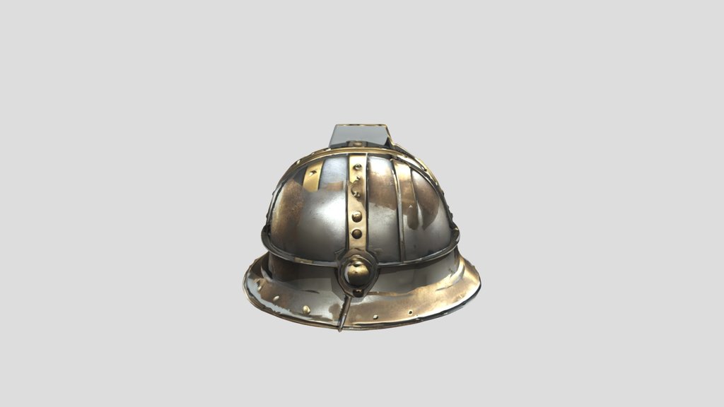 Iron Helmet — 3D Model | Game Ready | PBR Textur