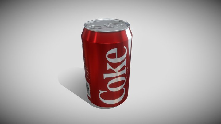 Realistic 3D Coca-Cola Can 3D Model