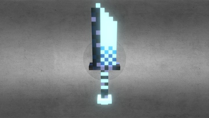 Voxel Sword 3D Model