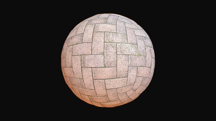 Stone tiles material 3D Model