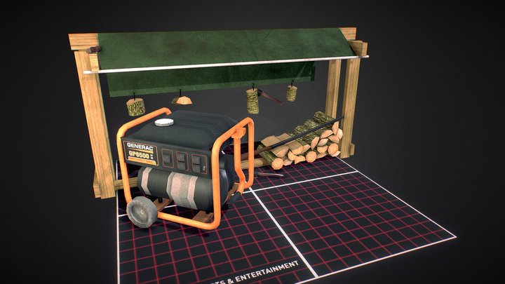 5 Props 3D Model