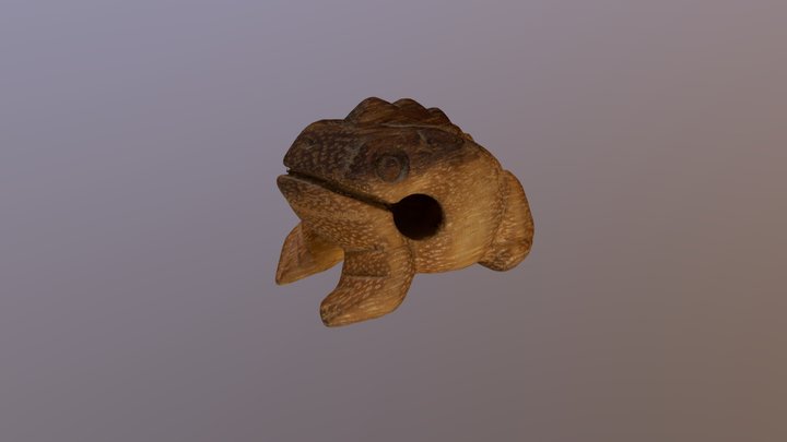 Wooden Frog Model 3D Model
