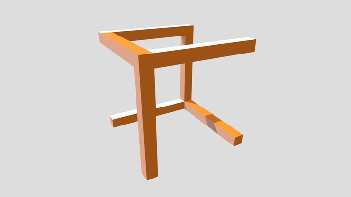 Colored Incomplete Cube #2 V1 3D Model