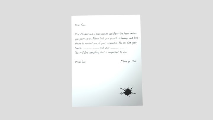 Letter 3D Model