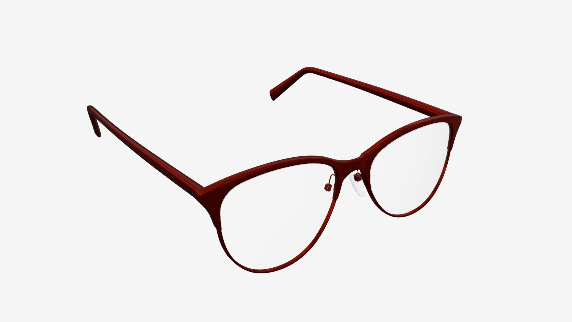 3D model glasses - This is a 3D model of the glasses. The 3D model is about a pair of red glasses.