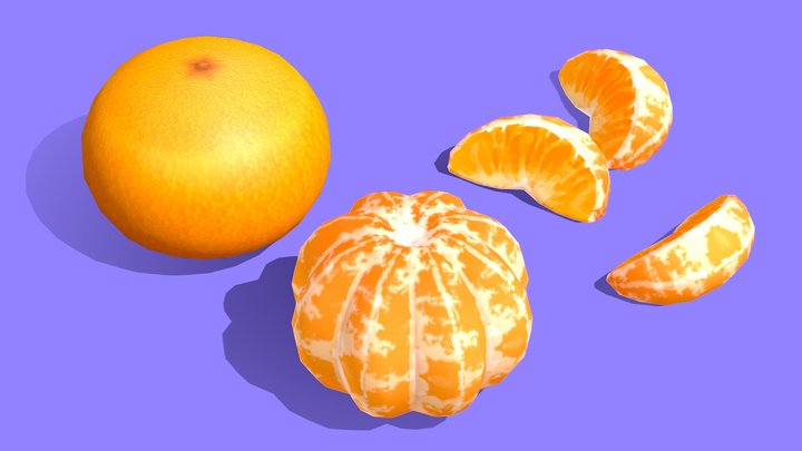 Mandarin Orange 3D Model