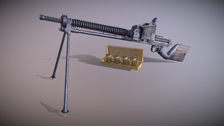 Type 11 - Japanese light machine gun 3D Model