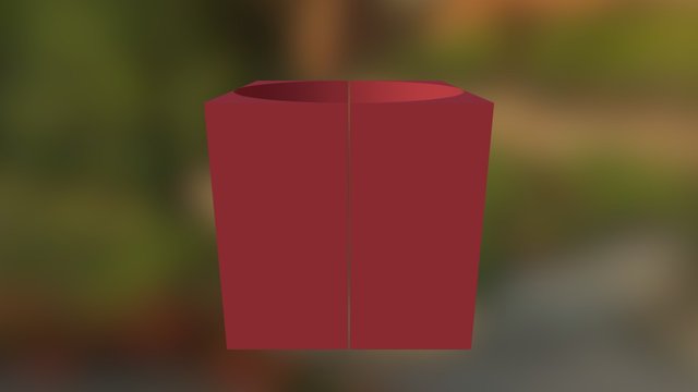 Cubo con agujero 3D Model
