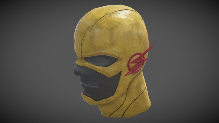 Reverse Flash Helmet/Mask 3k polys 3D Model