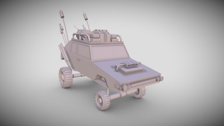 LP Mad Max Car Example 3D Model